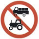 表示禁止标志上所示的两种车辆驶入标志